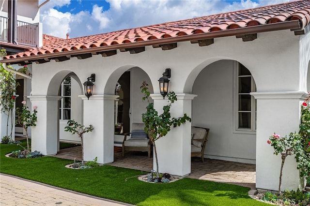 view of patio / terrace featuring a balcony