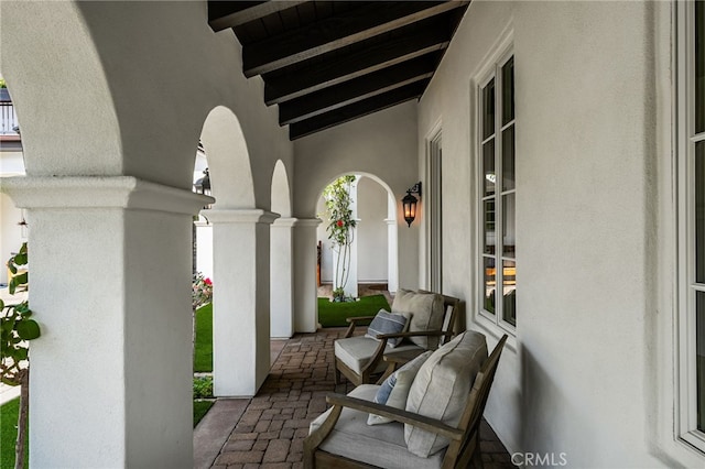 view of patio / terrace featuring french doors