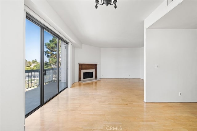 interior space with light wood-type flooring