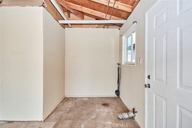 interior space with vaulted ceiling