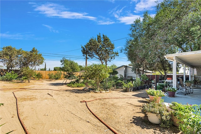 view of yard with a patio area