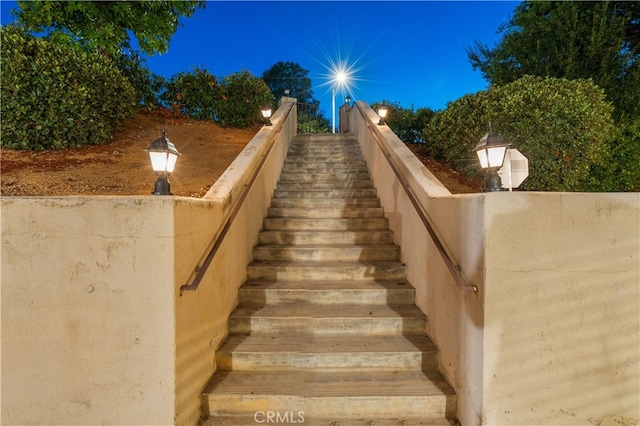 view of stairway