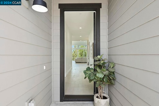 view of doorway to property