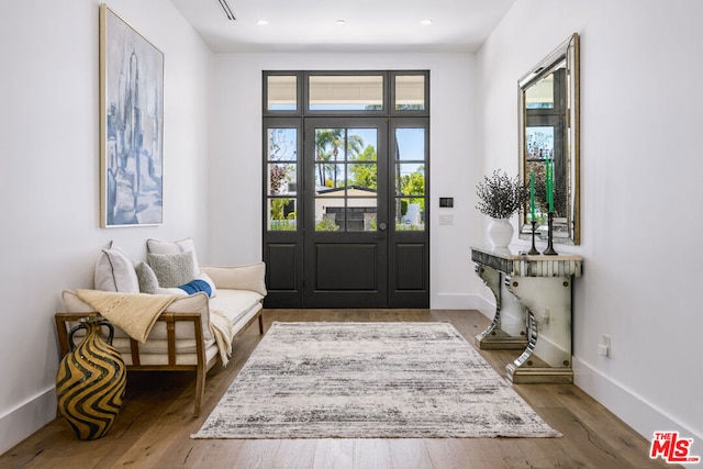 foyer featuring hardwood / wood-style flooring