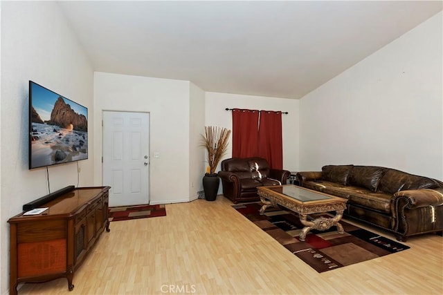 living room featuring light hardwood / wood-style flooring