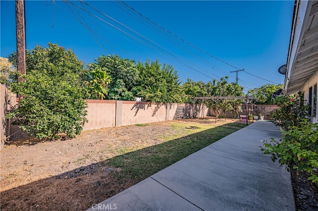 view of yard featuring a patio