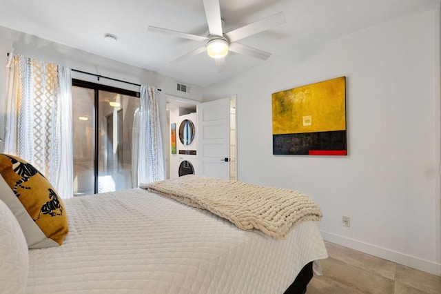 bedroom with ceiling fan