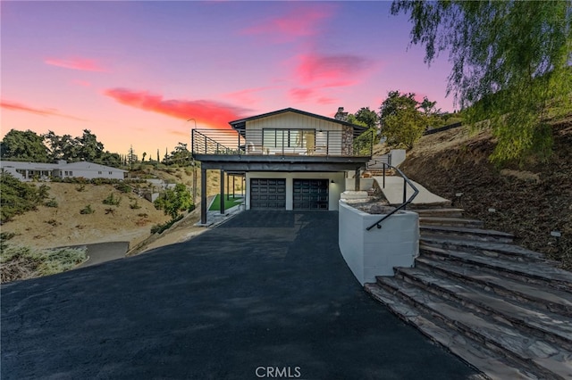 view of front of home featuring a garage