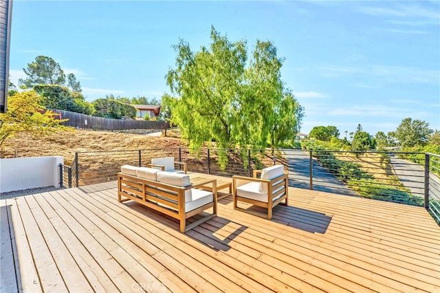 deck with outdoor lounge area