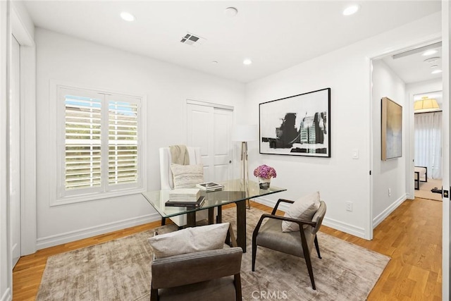 interior space featuring light hardwood / wood-style flooring