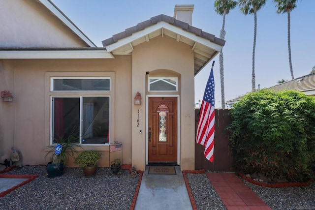 view of doorway to property