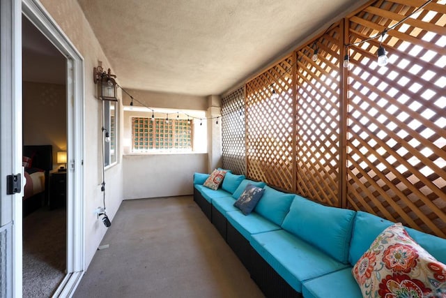 balcony featuring outdoor lounge area