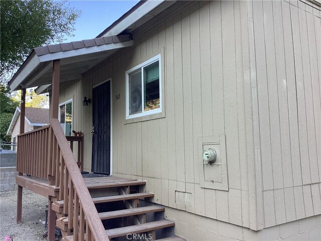 view of doorway to property