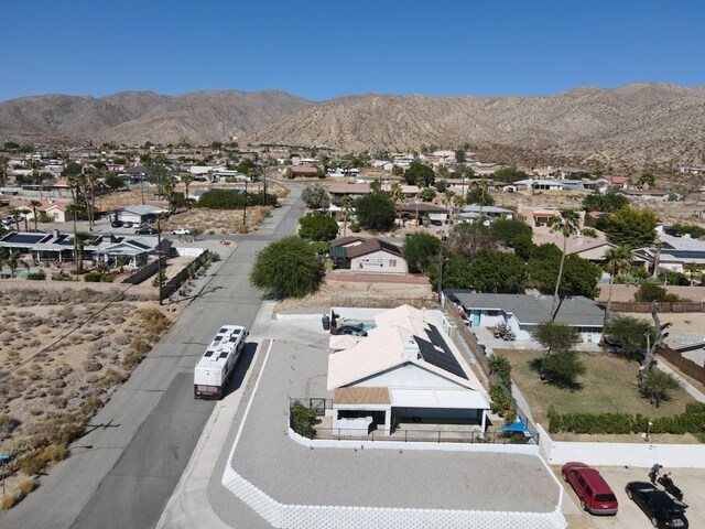 bird's eye view with a mountain view