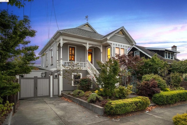 view of front of house with a porch