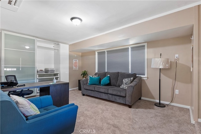 view of carpeted living room