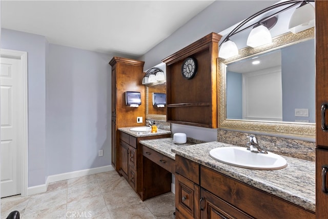 bathroom featuring vanity and tile patterned floors