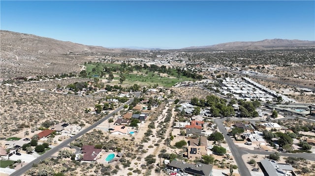 aerial view featuring a mountain view