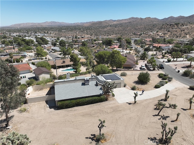 aerial view with a mountain view