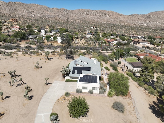 aerial view featuring a mountain view