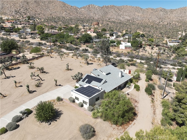 bird's eye view featuring a mountain view