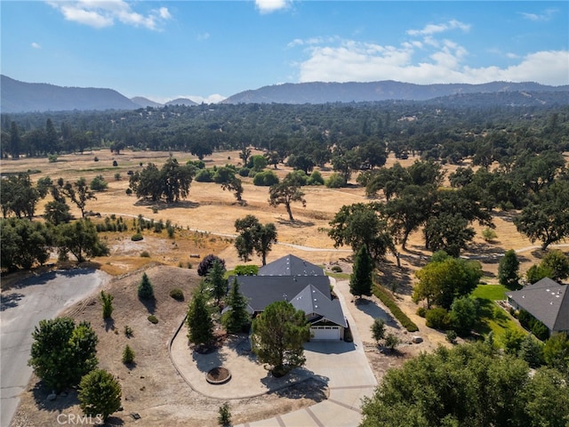 aerial view featuring a mountain view