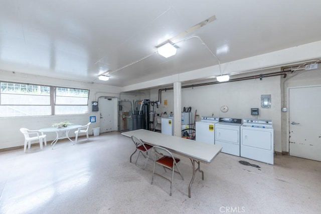 interior space with washer and dryer