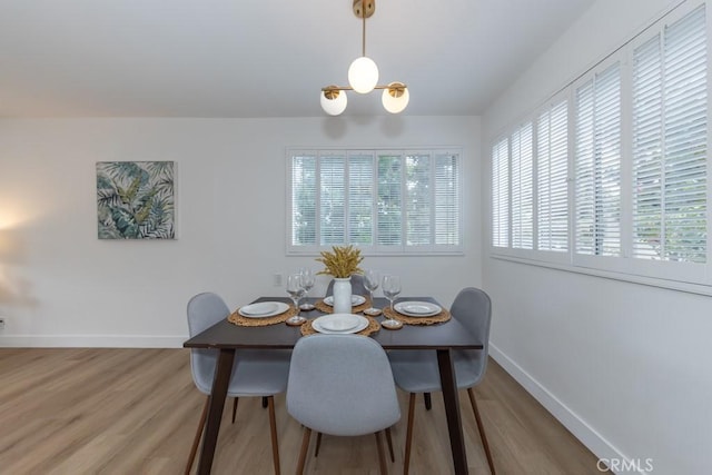 dining room with hardwood / wood-style flooring