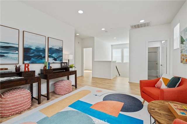 interior space with light wood-type flooring