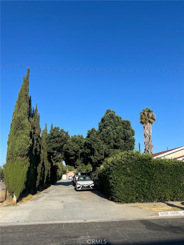 view of road