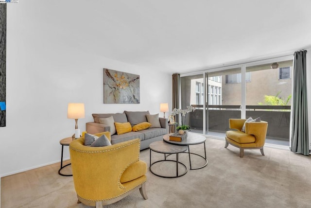 view of carpeted living room