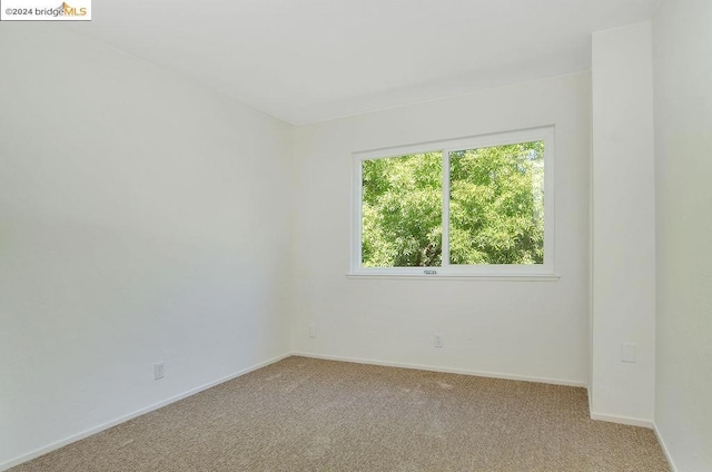 view of carpeted spare room