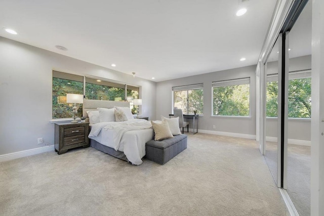 view of carpeted bedroom