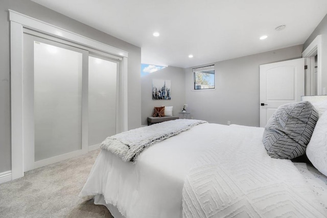 view of carpeted bedroom