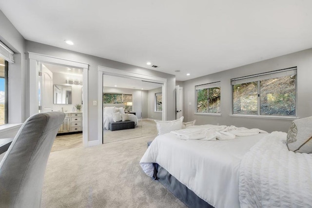 view of carpeted bedroom