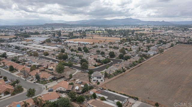 drone / aerial view with a mountain view