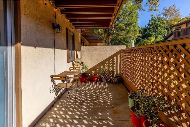 view of balcony