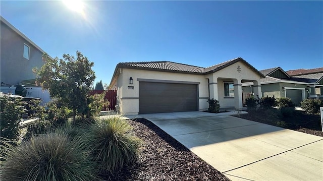 view of front of home featuring a garage