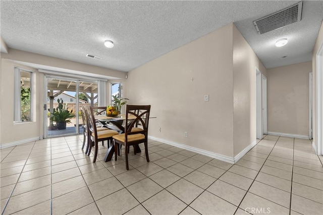 view of tiled dining room