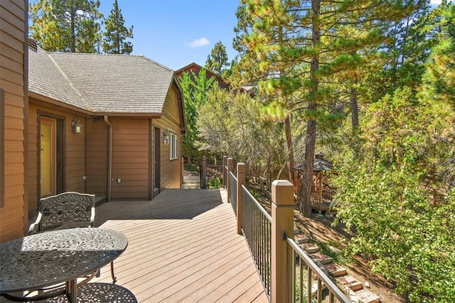 view of wooden deck