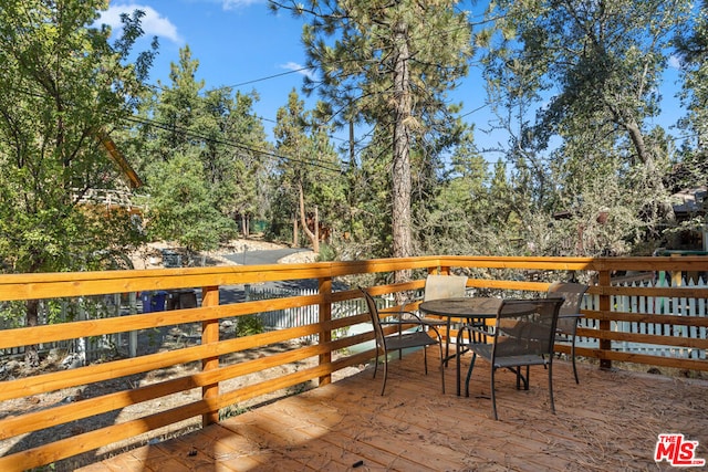 view of wooden terrace