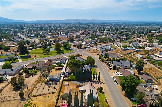 bird's eye view featuring a mountain view