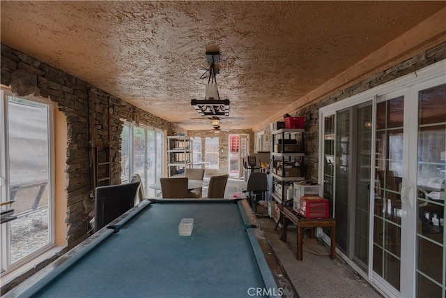 game room featuring carpet and billiards