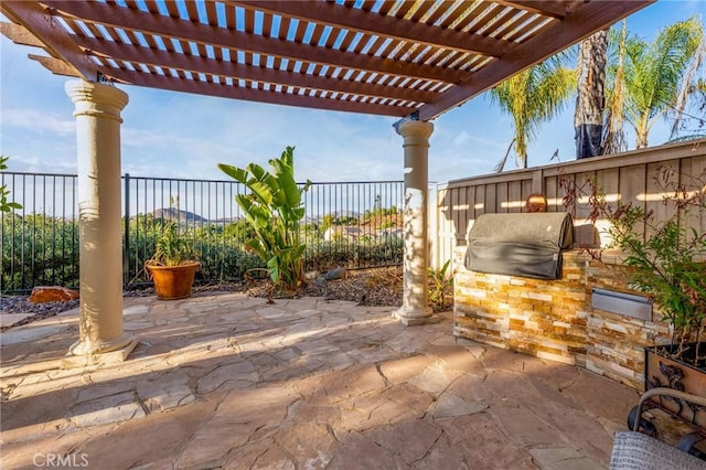 view of patio with a pergola