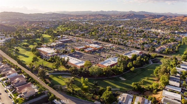 aerial view featuring a mountain view