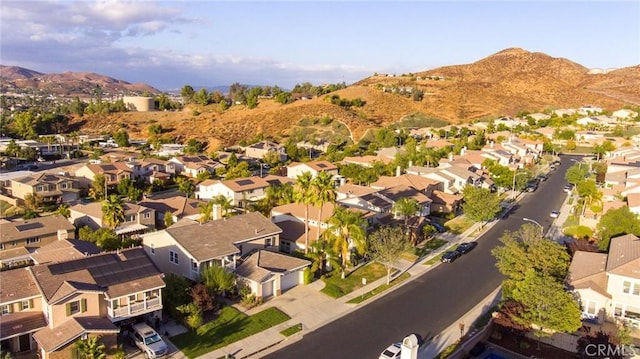 drone / aerial view with a mountain view