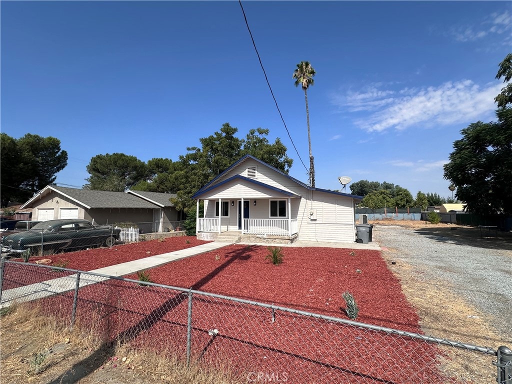 view of front of property with a porch