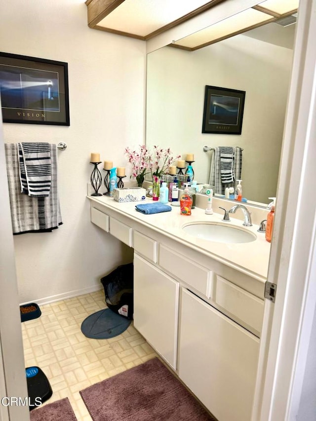 bathroom with vanity