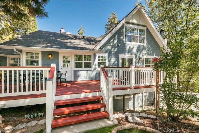 28281 Arbon Ln, Lake Arrowhead, CA 92352 - back of house with roof with shingles