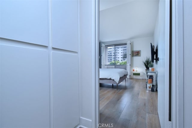 bedroom featuring hardwood / wood-style flooring